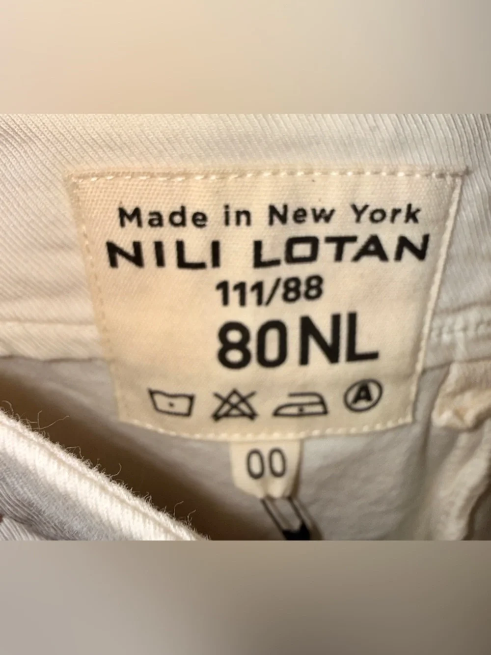 NWT Nili Lotan - Paris Cotton-Blend Twill Trousers - Neutrals Sz 00 /XXS - Picture 10 of 11